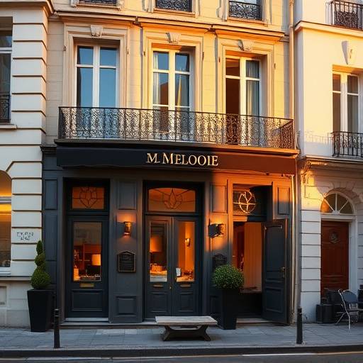 Vue extérieure du Studio Mélodie Parisienne situé Rue de la Paix à Paris.